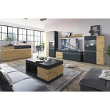 Modern Living Široka Komoda Luci, Barva Hrasta, Antracit | Shoptok.si