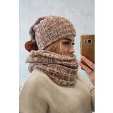 Kesi Women's fleece set 4 Pory Roku K263 camel+white | shoptok.hr