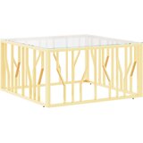 Maison Chic Klubska mizica - kavna mizica - Nizka mizica zlata 80x80x40 cm nerjaveče jeklo in steklo, (21752036) Cene
