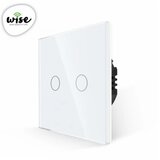 Wise wifi pametni prekidač 2 tastera - stakleni beli panel | ePonuda.com