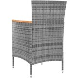  5-dijelni vrtni blagovaonski set od poliratana s jastucima sivi Siva Dužina stola 150 cm | shoptok.hr