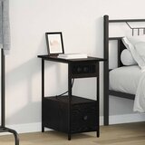  Noćni ormar Crni hrast 60 x 30 x 61 cm Konstruirano drvo | shoptok.hr