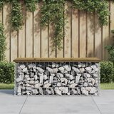 vidaXL Vrtna klop gabion 103x44x42 cm impregnirana borovina Cene