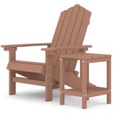  Vrtna stolica Adirondack sa stolićem HDPE smeđa | shoptok.hr