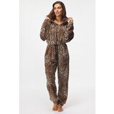 Hunkemöller Pidžama bež / boja devine dlake (camel) / crna / bijela Cijene