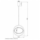 Luna 253 VISILICA 10W 3000K CRNA DIM | ePonuda.com