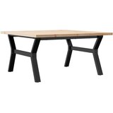  Stolić za kavu Y-oblika 90x90x45,5 cm od borovine i čelik | shoptok.hr