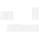 4 Set omare za televizijo na steni 4 pcs Visok sijaj bela - - Bela - 46.12 - 78,5 x 31 x 29,5 cm - 2025-vidaXL-Uvoz_2 | Shoptok.si