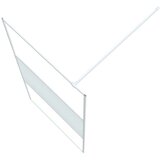 Pregrada za tuš bijela 100 x 195 cm s prozirnim staklom ESG | shoptok.hr