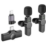  Dva mikrofona wireless iPhone/lightning Type-C BOROFONE BFK12 Trophy lavalier digital black | Eponuda.ba
