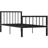  Za krevet crni metalni 100 x 200 cm | shoptok.hr