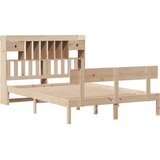 vidaXL Knjižna postelja brez vzmetnice 150x200 cm trdna borovina | Shoptok.si