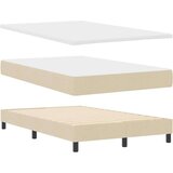  Krevet s box springom s madracem i LED krem 120x200 cm tkanina | shoptok.hr