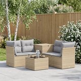  Set sofe 6 kom. Bež i svijetlo siva Poli Rattan i čelik | shoptok.hr