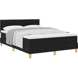  Krevet s opruga kutije s jastukom Crna 160 x 200 cm tkanina | shoptok.hr