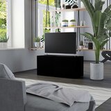 The Living Store ormarić crni 80 x 34 x 36 cm od iverice | shoptok.hr