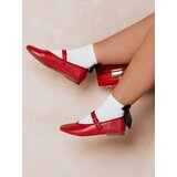 DStreet Baleriny damskie zapinane ELLICAN czerwone | Shoptok.si