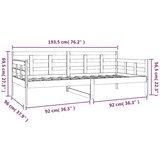  Dnevna postelja črna trdna borovina 90x190 cm, (20727145) | Shoptok.si
