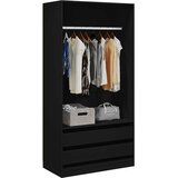  Ormar crni 100 x 50 x 200 cm od konstruiranog drva | Eponuda.ba