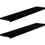 vidaXL Prozorske klupice 2 kom tamnosmeđe 140x25x2 cm masivne hrast | shoptok.hr