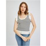 Orsay Black & White Women Striped T-Shirt - Women Cene