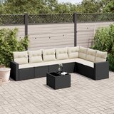 vidaXL 8-dijelni set vrtnih sofa od poliratana s jastucima crni | shoptok.hr