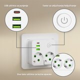Strujni razdelnik 2 utič. + prekidač, 2xUSB+tip C | ePonuda.com
