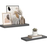  Plutajuće zidne police 2 kom sjajne sive 60 x 23,5 x 3,8 cm MDF | Eponuda.com