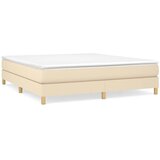  Okvir za krevet s oprugom krem 160x200 cm od tkanine | Eponuda.com