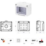 GEWISS GW27043 vodonepropusno kućište za sistemske uređaje - 3 banda - siva ral 7035 - ip55 Cene