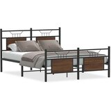  Okvir kreveta bez madraca smeđi hrast 140x190 cm izrađeno drvo | Eponuda.com