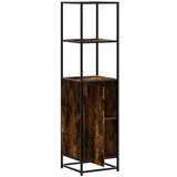 vidaXL Visoka ploča dimljeni hrast 35,5x35x139cm izrađeno drvo i metal | shoptok.hr