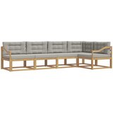 vidaXL Zunanja garnitura za sedenje 4 pcs Bela in svetlo siva, (5000280358) | Shoptok.si