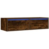 TV ormarić s LED svjetlima boja dimljenog hrasta 100X35,5x25 cm | Eponuda.ba