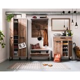 CARRYHOME garderobna omara siva, barve hrasta, temno siva | Shoptok.si