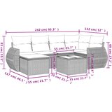  7-dijelni set vrtnih sofa sivi od poliratana | shoptok.hr