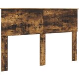  Okvir za krevet s uzglavljem Dimljeni hrast 140 x 190 cm | shoptok.hr