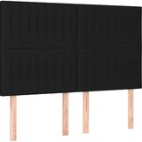  Box spring postelja z vzmetnico LED črna 140x200 cm blago | Shoptok.si