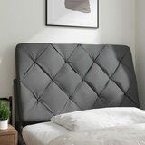 Maison Chic posteljno vzglavje - vzglavna omarica - vzglavna stranica temno siva 80 cm blago, (21703926) | Shoptok.si