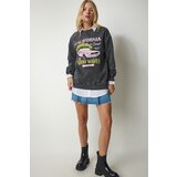  Women's Anthracite Printed Oversized Shark Sweatshirt | Shoptok.si