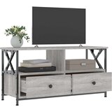 TV omarica siva sonoma 90x33x45 cm inženirski les in železo, (20733365) | Shoptok.si