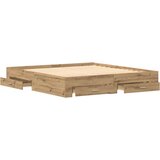  Krevetna konstrukcija s ladicama Umjetnički hrast 180 x 200 cm | Eponuda.ba