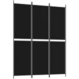 Sobna pregrada s 3 panela crna 150 x 200 cm od tkanine | Eponuda.com