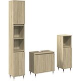 3-dijelni set kupaonskog namještaja boja hrasta sonome drveni | shoptok.hr