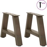  Noge za klub stolić A-oblika 2 kom 30 x (30-31) cm čelik | shoptok.hr