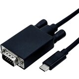Roline USB-C® / VGA adapterski kabel USB-C® vtič\, VGA 15-polni vtič 1.00 m črna 11.04.5820 USB-C®-Display kabel, (20428678) | Shoptok.si