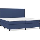  Box spring postelja z vzmetnico moder 200x200 cm blago, (20999309) | Shoptok.si