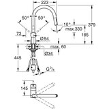 Grohe kuhinjska armatura enoročna Minta 32321DC2 | Shoptok.si