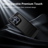 Techsuit Carbon Silicone maska za Motorola Edge 70 Fusion – crna | Shoptok.si