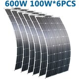 ASUNERGE Fleksibilni solarni panel 100W, visoka učinkovitost 21.8%, monokristalni PET, 600W solarni panel, (5000156942) | Shoptok.si